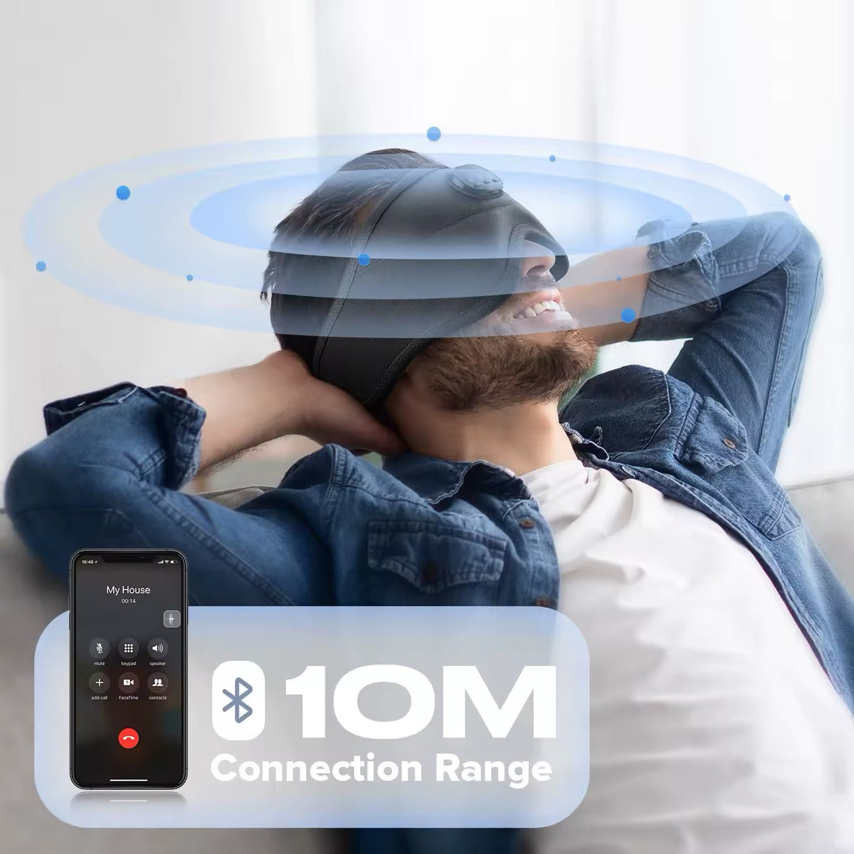3D Bluetooth Sleep Mask with Built in White-Noise