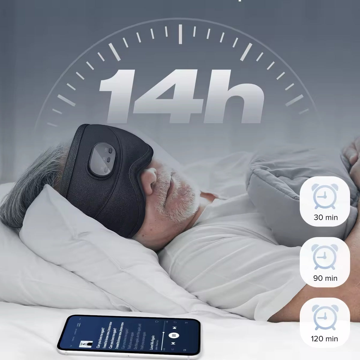 3D Bluetooth Sleep Mask with Built in White-Noise